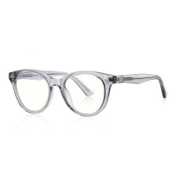 Techsuit Anti Blue Light Glasses Reflex PC (2231) Round, TR90&Metal Frame, AC Lens Transparent/Gray