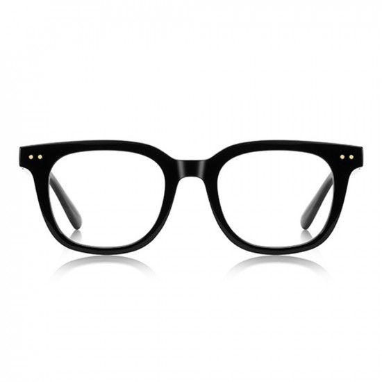 Techsuit Anti Blue Light Glasses Reflex PC (2229) for Men, Round, TR90&Metal Frame, AC Lens Black