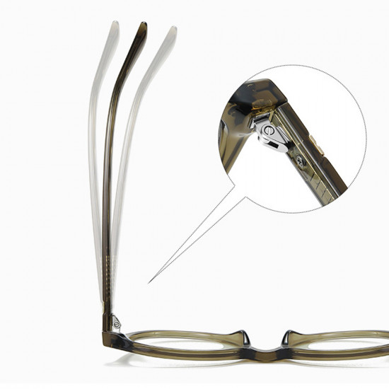 Techsuit Anti Blue Light Glasses Reflex PC (2228) Round, TR90&Metal Frame, AC Lens Transparent/Brown