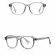 Techsuit Anti Blue Light Glasses Reflex PC (2227) for Men, Round, TR90&Metal Frame, AC Lens Transparent/Gray