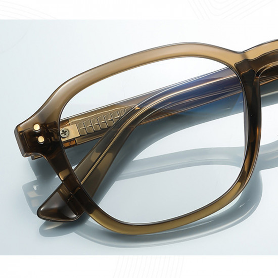 Techsuit Anti Blue Light Glasses Reflex PC (2227) for Men, Round, TR90&Metal Frame, AC Lens Black