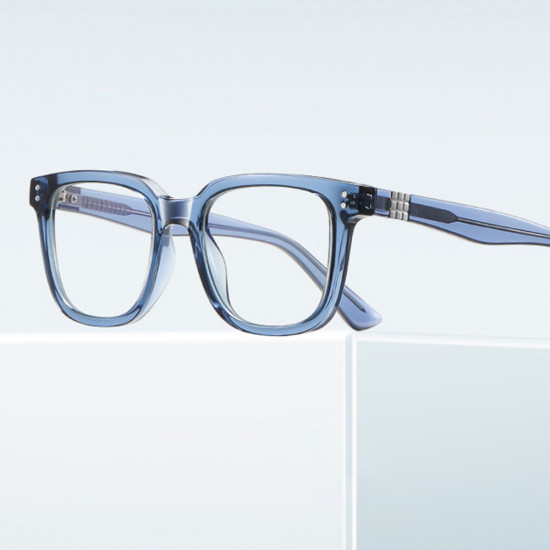 Techsuit Anti Blue Light Glasses Reflex PC (2225) for Men, Square, TR90&Metal Frame, AC Lens Black