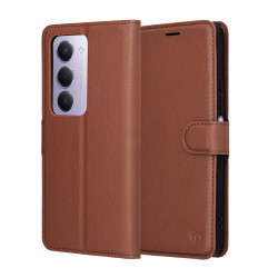 Techsuit Leather Folio Xiaomi Redmi 15 4G / Redmi 15 5G Brown