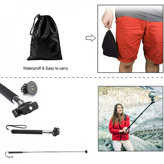 Techsuit Accessory Kit CamQuest 15in1 (SA15) for GoPro Action Camera Black