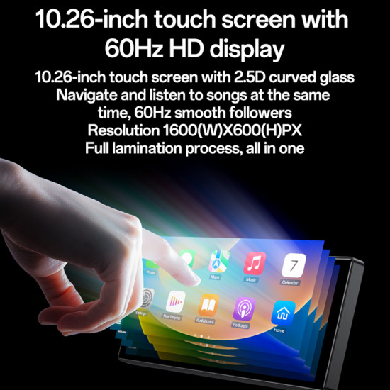 Yesido Wireless Car Stereo (KM19) Dual HD Camera, Plug&Play, CarPlay, Android Auto, AirPlay Black