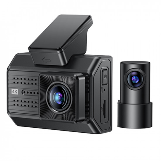 Yesido Dual Dash Camera (KM15) 2" IPS Display Screen, Front + Rear Dual Recording, G Sensor, Up to 256GB Storage Black