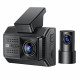 Yesido Dual Dash Camera (KM15) 2" IPS Display Screen, Front + Rear Dual Recording, G Sensor, Up to 256GB Storage Black
