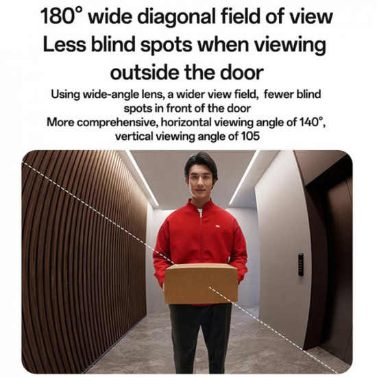 Yesido Wireless Video Intercom Doorbell (KM27) 2.4G, 2K HD 1080*720px, 1000mAh, 4.3" TFT Screen White