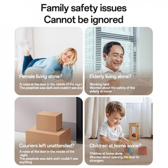 Yesido Wireless Video Intercom Doorbell (KM27) 2.4G, 2K HD 1080*720px, 1000mAh, 4.3" TFT Screen White