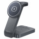 Yesido Wireless Charging Station (DS26) Magnetic, for Phone, Watch, Earbuds, Foldable, Stand, Night Light, 15W Grey