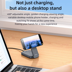 Yesido Wireless Charging Station (DS26) Magnetic, for Phone, Watch, Earbuds, Foldable, Stand, Night Light, 15W Grey Yesido Wireless Charging Station (DS26) Magnetic, for Phone, Watch, Earbuds, Foldable, Stand, Night Light, 15W Grey