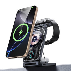 Yesido Wireless Charging Station (DS25) Magnetic Fast Charging, for Phone, Watch, Earbuds, Foldable, Stand, 15W Black Yesido Wireless Charging Station (DS25) Magnetic Fast Charging, for Phone, Watch, Earbuds, Foldable, Stand, 15W Black