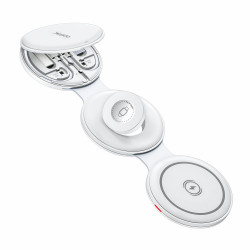 Yesido Wireless Charging Station 5in1 (DS29) for iPhone, Apple Watch, AirPods, Magnetic, Foldable, Holder, 15W White