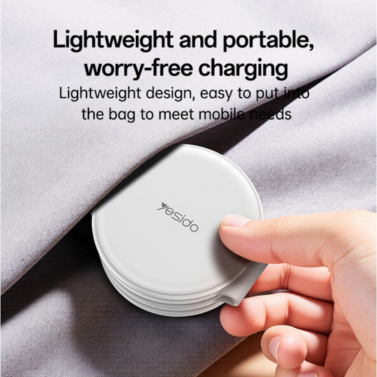 Yesido Wireless Charging Station 5in1 (DS29) for iPhone, Apple Watch, AirPods, Magnetic, Foldable, Holder, 15W White