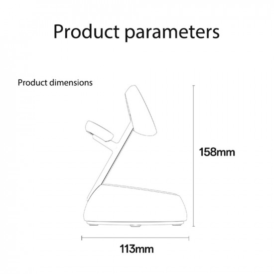 Yesido Wireless Charging Station 3in1 (DS31) for iPhone, Apple Watch, AirPods, Magnetic Grip, RGB Lighting, 15W White Yesido Wireless Charging Station 3in1 (DS31) for iPhone, Apple Watch, AirPods, Magnetic Grip, RGB Lighting, 15W White