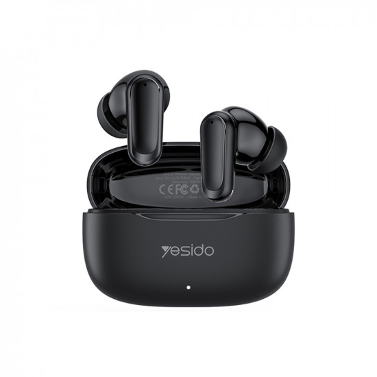 Yesido Wireless Earbuds (TWS38) Track System Stereo, Microphone, Bluetooth 5.4, In ear Design, 250mAh Black