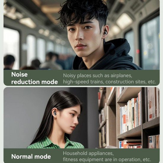 Yesido Wireless Earbuds (TWS30) with ANC, TWS, Microphone, Bluetooth 5.3, In ear Design, 300mAh Black