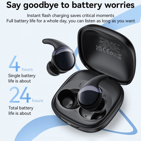 Yesido Wireless Earbuds (TWS30) with ANC, TWS, Microphone, Bluetooth 5.3, In ear Design, 300mAh Black