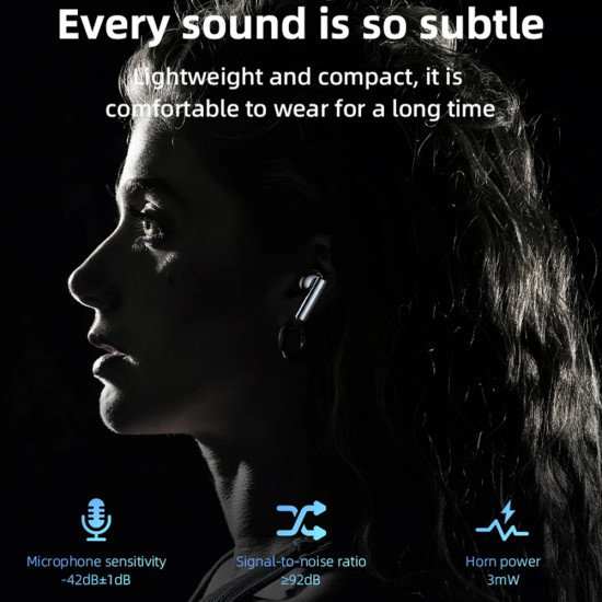 Yesido Wireless Earbuds (TWS23) with Noice Cancelling, Touch Control, Bluetooth V5.3, In ear Design, 300mAh Black Yesido Wireless Earbuds (TWS23) with Noice Cancelling, Touch Control, Bluetooth V5.3, In ear Design, 300mAh Black