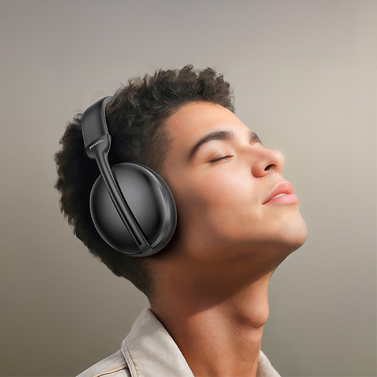 Yesido Wireless Headphones (EP08) with Bluetooth V5.3, Active Noise Cancelling, Microphone, 500mAh Black