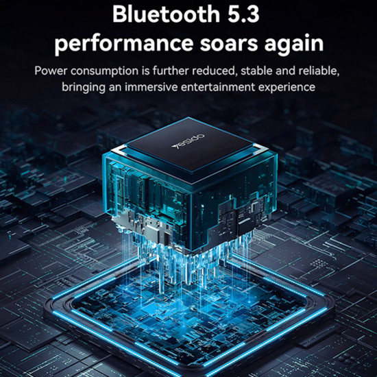 Yesido Wireless Headphones (EP08) with Bluetooth V5.3, Active Noise Cancelling, Microphone, 500mAh Black