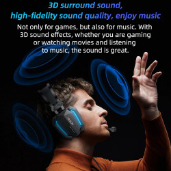 Yesido Wired Headphones (EK03) for Gaming, Jack 3.5mm, USB, with Microphone, Lights, 2m Black Yesido Wired Headphones (EK03) for Gaming, Jack 3.5mm, USB, with Microphone, Lights, 2m Black