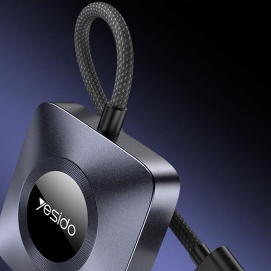 Yesido Wireless CarPlay Adapter (KM23) with USB to Type C Cable, Bluetooth V5.0, 1080P Grey