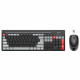 Yesido Wireless Keyboard and Mouse Set (KB43) 2.4GHz, 104 Keys, DPI:800 1000 1600, Fast Transmission, Low Latency Black