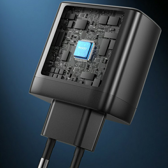 Yesido Wall Charger (YC144) 2x Type C, 1x USB A, 65W, GaN Technology, Fast Charging Black Yesido Wall Charger (YC144) 2x Type C, 1x USB A, 65W, GaN Technology, Fast Charging Black