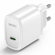 Yesido Wall Charger (YC57) Type C, PD20W, Fireproof PC White