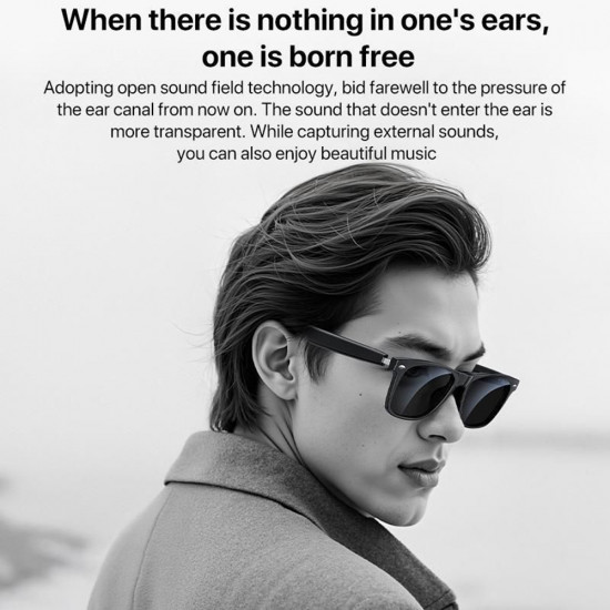 Yesido Smart Music Glasses (IO35) Bluetooth 5.0, 85mAh, IP54 Waterproof Black