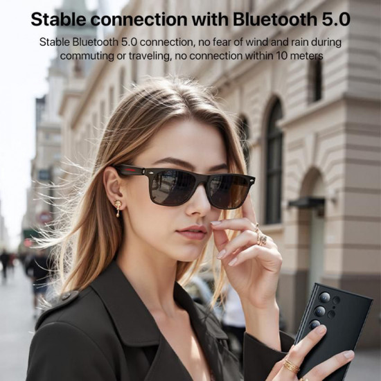 Yesido Smart Music Glasses (IO35) Bluetooth 5.0, 85mAh, IP54 Waterproof Black