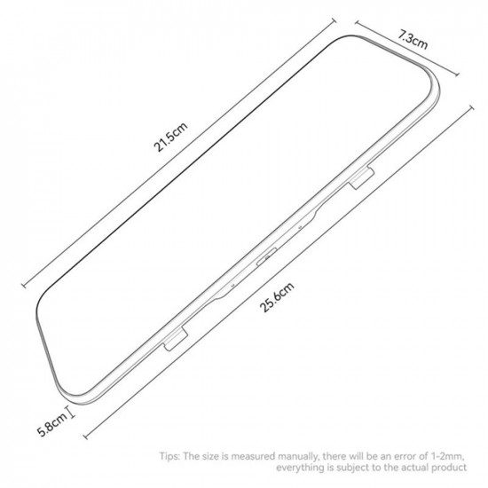 Yesido Rearview Mirror with Dash Cam (KM24) Carplay, Android Auto, AirPlay, BT5.2, Adjustable Camera Black
