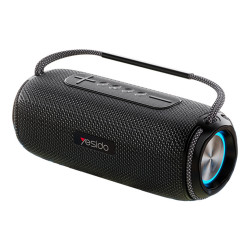 Yesido Wireless Speaker (YSW11) Bluetooth 5.0, RGB Lights, IPX6, Dual Speaker, TF, USB, AUX, 2600mAh, 40W Black
