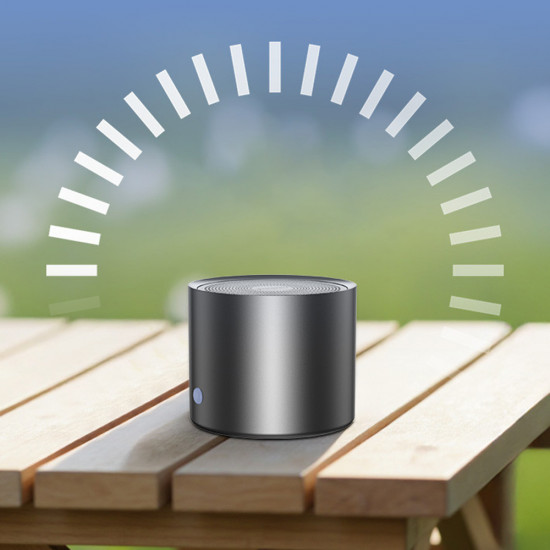 Yesido Wireless Speaker (YSW30) Bluetooth 5.0, Bass Diaphragm, Ultra Mini Size, IPX5 Waterproof, Type C, 700mAh Black