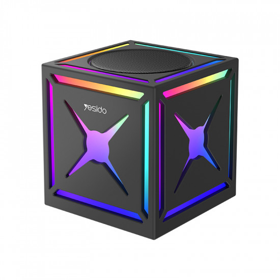 Yesido Portable Wireless Speaker (YSW34) Bluetooth V5.3, TWS, 500mAh, RGB Lights Black Yesido Portable Wireless Speaker (YSW34) Bluetooth V5.3, TWS, 500mAh, RGB Lights Black