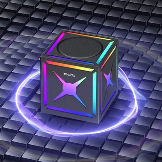 Yesido Portable Wireless Speaker (YSW34) Bluetooth V5.3, TWS, 500mAh, RGB Lights Black Yesido Portable Wireless Speaker (YSW34) Bluetooth V5.3, TWS, 500mAh, RGB Lights Black