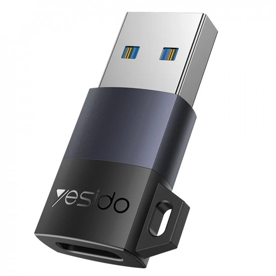 Yesido OTG Adapter (GS34) USB3.0 Male to Type C Female, 18W, Aluminum Alloy Grey Yesido OTG Adapter (GS34) USB3.0 Male to Type C Female, 18W, Aluminum Alloy Grey