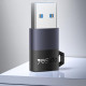 Yesido OTG Adapter (GS34) USB3.0 Male to Type C Female, 18W, Aluminum Alloy Grey Yesido OTG Adapter (GS34) USB3.0 Male to Type C Female, 18W, Aluminum Alloy Grey