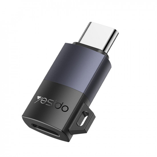 Yesido OTG Adapter (GS28) Lightning to Type C, 60W, Fast Charging, 480Mpb/s, Aluminum Alloy, Plug&Play Grey Yesido OTG Adapter (GS28) Lightning to Type C, 60W, Fast Charging, 480Mpb/s, Aluminum Alloy, Plug&Play Grey