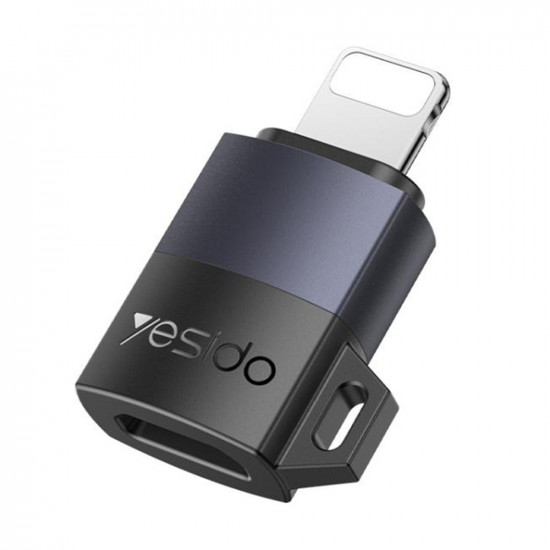 Yesido OTG Adapter (GS27) Type C to Lightning, 480Mpb/s, Aluminum Alloy, 27W Grey Yesido OTG Adapter (GS27) Type C to Lightning, 480Mpb/s, Aluminum Alloy, 27W Grey