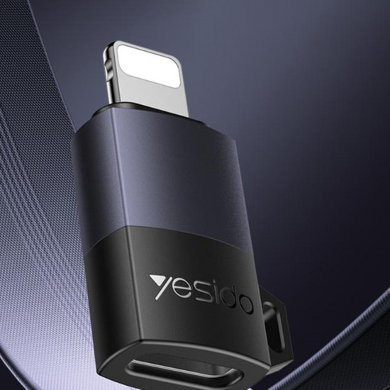 Yesido OTG Adapter (GS27) Type C to Lightning, 480Mpb/s, Aluminum Alloy, 27W Grey Yesido OTG Adapter (GS27) Type C to Lightning, 480Mpb/s, Aluminum Alloy, 27W Grey