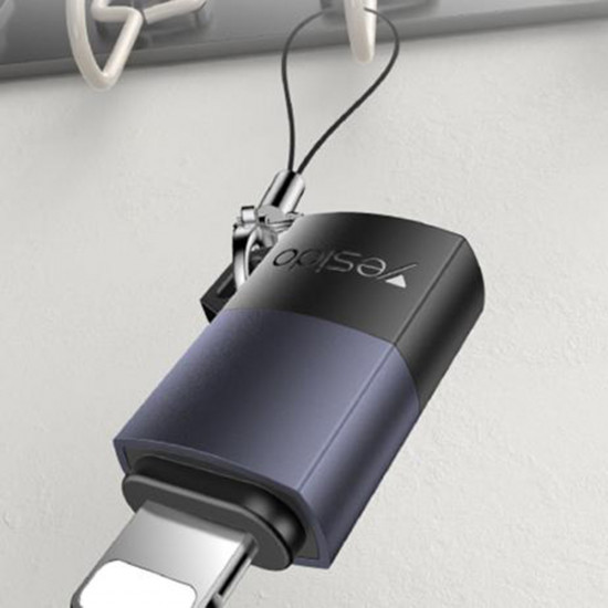 Yesido OTG Adapter (GS27) Type C to Lightning, 480Mpb/s, Aluminum Alloy, 27W Grey Yesido OTG Adapter (GS27) Type C to Lightning, 480Mpb/s, Aluminum Alloy, 27W Grey