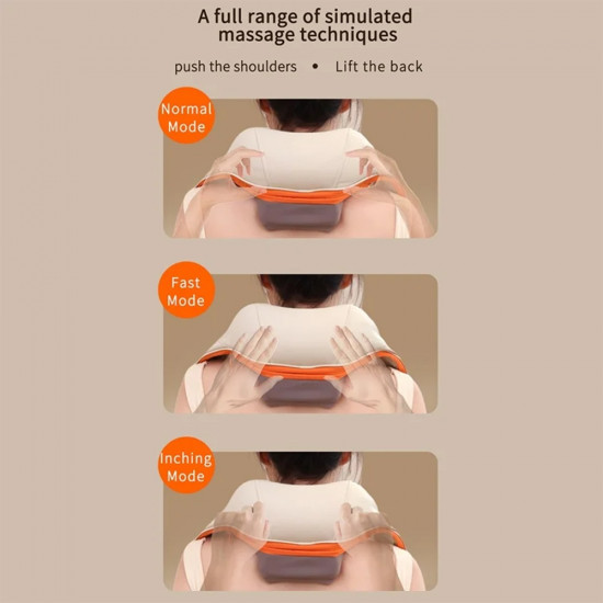 Yesido Neck Massager (MG16) 3 Massage Modes, Integrated Heat Therapy, Shiatsu Kneading Technology, 2000mAh Beige