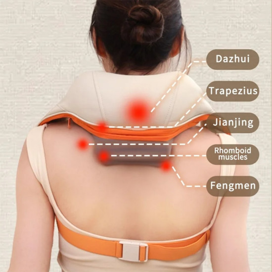 Yesido Neck Massager (MG16) 3 Massage Modes, Integrated Heat Therapy, Shiatsu Kneading Technology, 2000mAh Beige