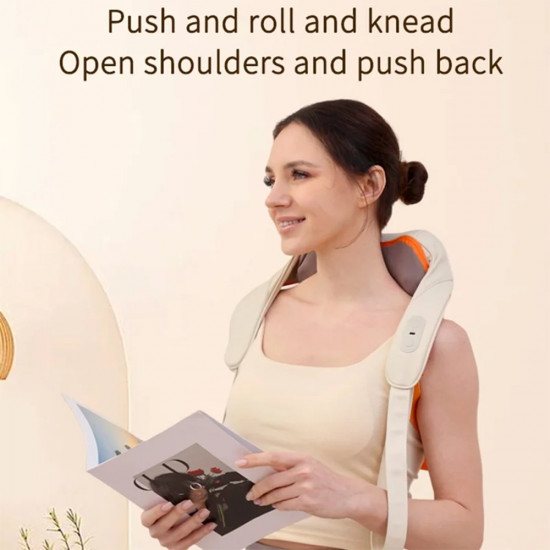 Yesido Neck Massager (MG16) 3 Massage Modes, Integrated Heat Therapy, Shiatsu Kneading Technology, 2000mAh Beige