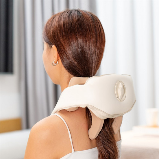 Yesido Neck Massager (MG11) Adjustable, 3 Versatile Massage Modes, Soothing Heat Therapy, 2400mAh Beige