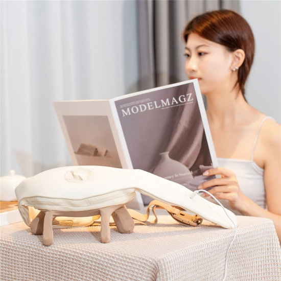 Yesido Neck Massager (MG11) Adjustable, 3 Versatile Massage Modes, Soothing Heat Therapy, 2400mAh Beige