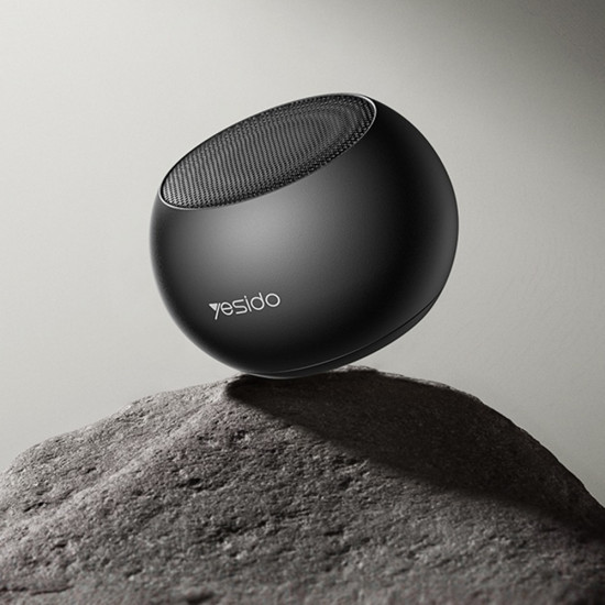 Yesido Mini Wireless Speaker (YSW33) Aluminum Alloy, 3W, Bluetooth 5.0, 300mAh Black