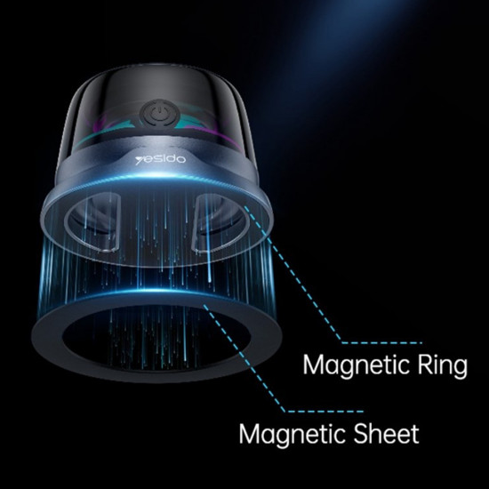 Yesido Mini Magnetic Wireless Speaker (YSW32) RGB Lighting Effect, 400mAh, 3W, Bluetooth 5.3 Black Yesido Mini Magnetic Wireless Speaker (YSW32) RGB Lighting Effect, 400mAh, 3W, Bluetooth 5.3 Black